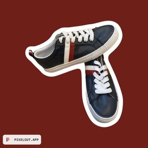 Blue Leather Tommy Hilfiger Sneakers